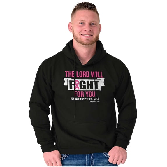 Breast Cancer Lord Will Fight For You Hoodie Sweatshirt Women Brisco Brands S