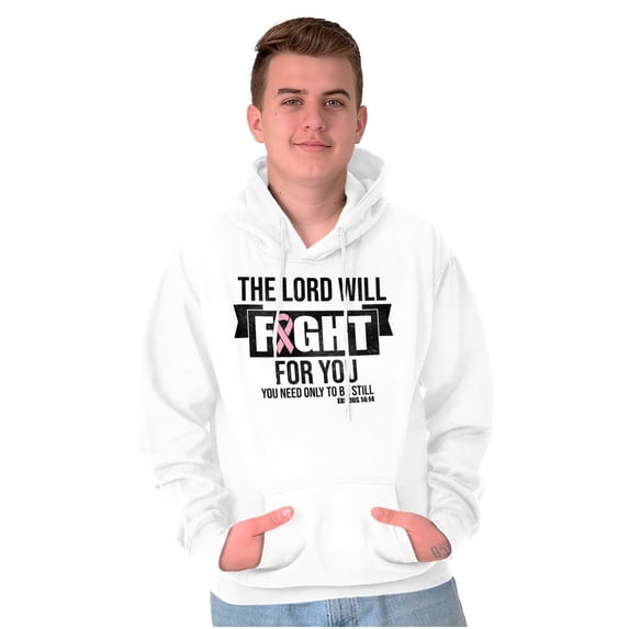 Breast Cancer Lord Will Fight For You Hoodie Sweatshirt Women Brisco Brands S