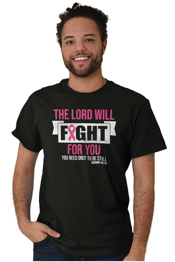 Breast Cancer Lord Will Fight For You Women's Graphic T Shirt Tees Brisco Brands S