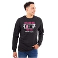 thumbnail image 1 of Breast Cancer Lord Will Fight For You Women's Long Sleeve T Shirt Brisco Brands M, 1 of 6