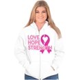 thumbnail image 1 of Breast Cancer Love Hope Strength Zip Hoodie Sweatshirt Women Brisco Brands S, 1 of 6