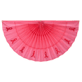 thumbnail image 1 of Breast Cancer Nylon Pleated Fan with Embroidered Ribbon - Pink - 36" x 72", 1 of 1