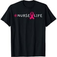 thumbnail image 1 of Breast Cancer Pink Awareness Ribbon Nurse Medical Worker T-Shirt, 1 of 3