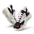 thumbnail image 1 of Breast Cancer Pink Ribbon Walking Shoes for Men Woman Lightweight Tennis Fashion Elastic Sports Shoes Cushion Basketball Shoes, 1 of 7