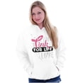 thumbnail image 1 of Breast Cancer Pink for Life Ribbon Hoodie Sweatshirt Women Brisco Brands M, 1 of 6