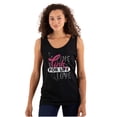 thumbnail image 1 of Breast Cancer Pink for Life Ribbon Tank Top Tee Shirt Women Brisco Brands S, 1 of 6