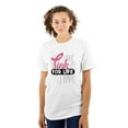 thumbnail image 1 of Breast Cancer Pink for Life Ribbon Women's Graphic T Shirt Tees Brisco Brands L, 1 of 5