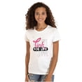 thumbnail image 1 of Breast Cancer Pink for Life Ribbon Womens Slim Fit Graphic Tee Brisco Brands S, 1 of 5