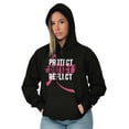 thumbnail image 1 of Breast Cancer Protect Detect Reflect Hoodie Sweatshirt Women Brisco Brands S, 1 of 6