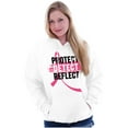 thumbnail image 1 of Breast Cancer Protect Detect Reflect Women Plus Size Graphic Pullover Hoodie Brisco Brands 4X, 1 of 4