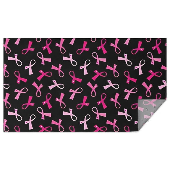 Breast Cancer Rectangle Tablecloth 60"x102",Waterproof Polyester Rectangle Table Cloth, Wipeable Spillproof Polyester Tablecloth for Dining, Camping, Indoor and Outdoor