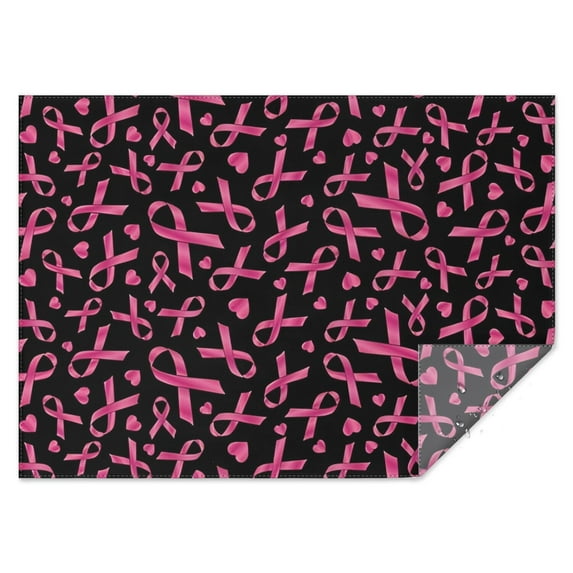 Breast Cancer Rectangle Tablecloth 60"x84",Waterproof Polyester Rectangle Table Cloth, Wipeable Spillproof Polyester Tablecloth for Dining, Camping, Indoor and Outdoor