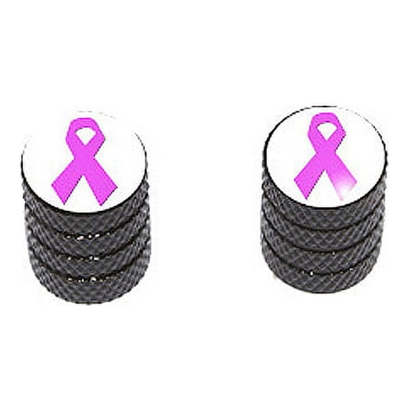 Breast Cancer Ribbon - Bike Valve Stem Caps