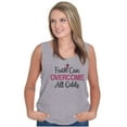 thumbnail image 1 of Breast Cancer Ribbon Christian Faith Tank Top Tee Shirt Women Brisco Brands S, 1 of 6