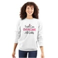 thumbnail image 1 of Breast Cancer Ribbon Christian Faith Women Plus Size Crewneck Sweatshirt Brisco Brands 2X, 1 of 5