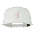 thumbnail image 1 of Breast Cancer Ribbon Embroidered Mesh Cap - White OSFM, 1 of 5