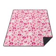 Breast Cancer Ribbon Medical Icon Waterproof Picnic Blanket, 3-Layer ...