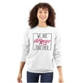 thumbnail image 1 of Breast Cancer Ribbon Strong Together Women Plus Size Crewneck Sweatshirt Brisco Brands 2X, 1 of 5