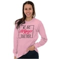 thumbnail image 1 of Breast Cancer Ribbon Strong Together Women's Long Sleeve T Shirt Brisco Brands S, 1 of 6