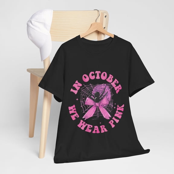 Breast Cancer Shirt, BC Awareness Halloween Pink Ghost Shirt ID-0729-FDT3