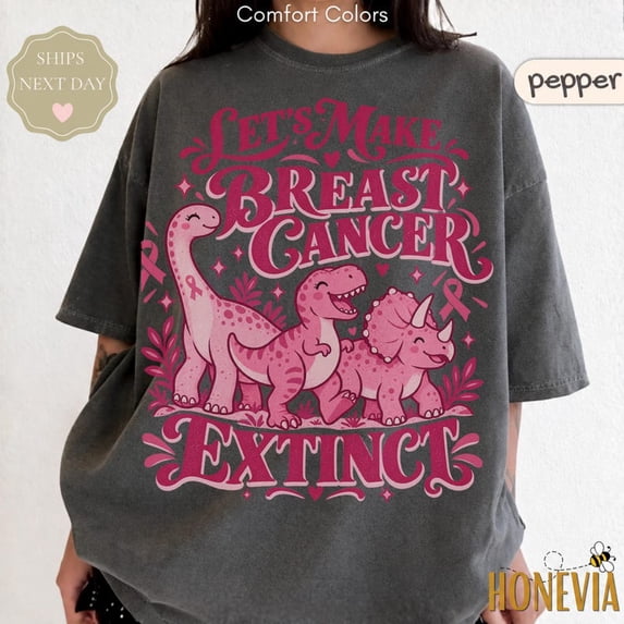 Pink Ribbonns Breast Cancer Shirt Pink Ribbon Awareness Tee, Lets Make Cancer Extinct ...