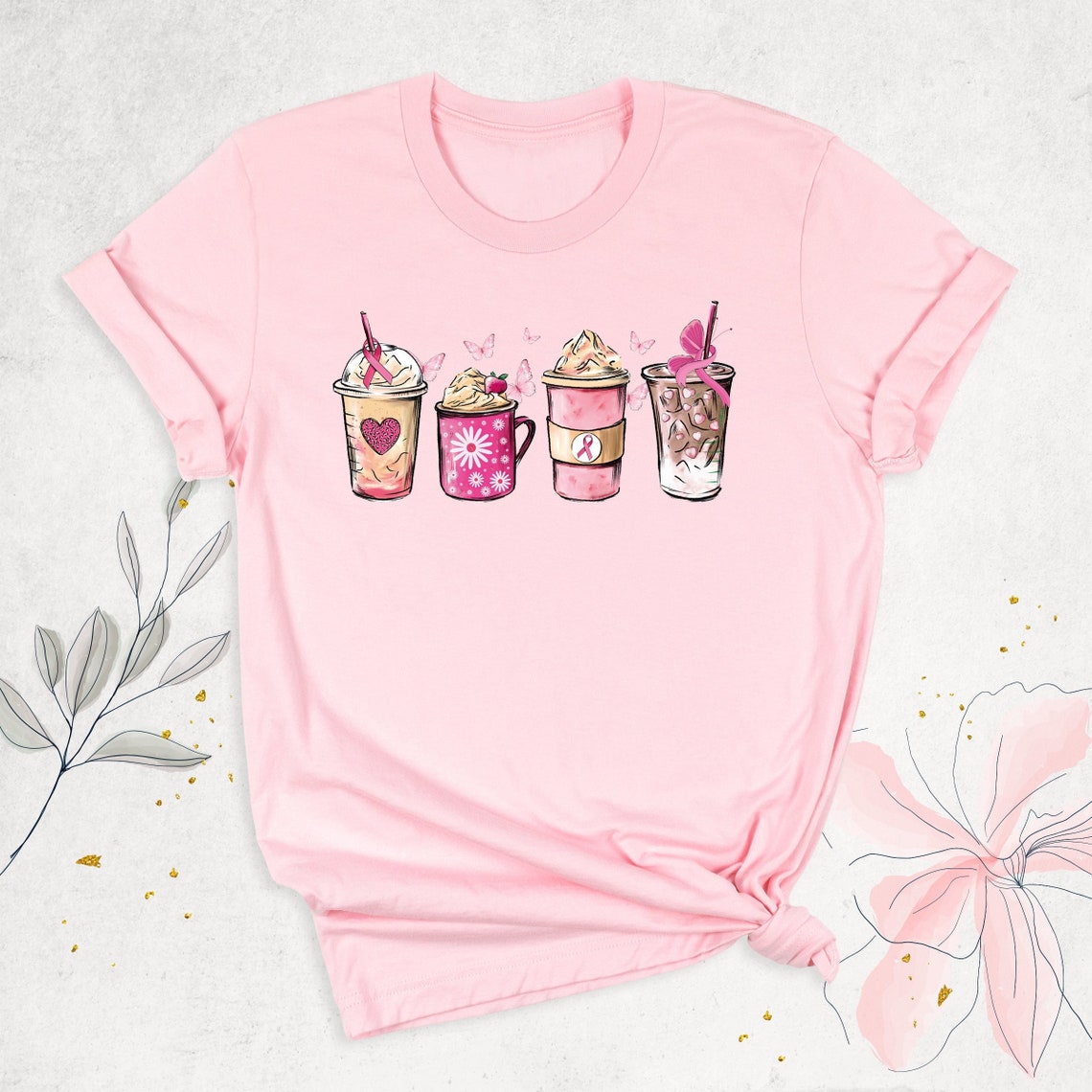 Men's Breast Cancer Awareness T-Shirt - Pink Ribbon Design, Support Fighter & Survivor Tee
