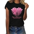 thumbnail image 1 of Breast Cancer Shirt Women Pink Ribbon Awareness T-Shirt Breast Cancer Survivor We Fight Together Warrior Tee Tops, 1 of 3