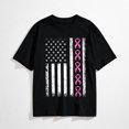 thumbnail image 1 of Breast Cancer Shirts American Flag Breast Cancer Awareness T-Shirt, 1 of 6
