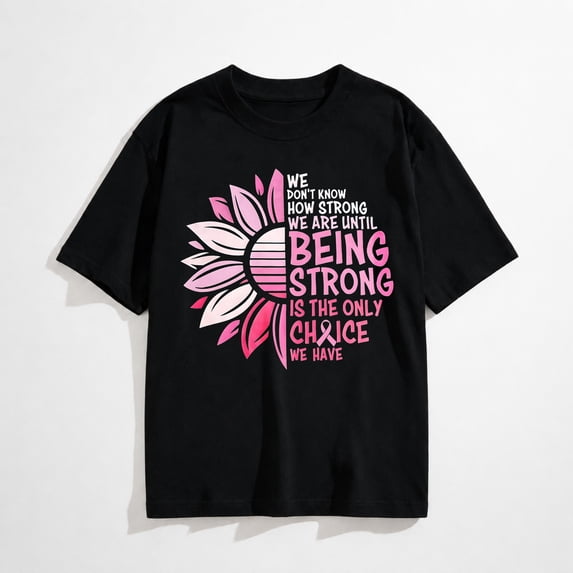 Breast Cancer Shirts Women Breast Cancer Awareness T-Shirts Cancer Survivor Pink Ribbon Short Sleeve Graphic Tee Tops