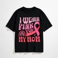thumbnail image 1 of Breast Cancer Shirts for Women Breast Cancer Awareness Tshirt Pink Ribbon Graphic Short Sleeve Tee Tops, 1 of 6