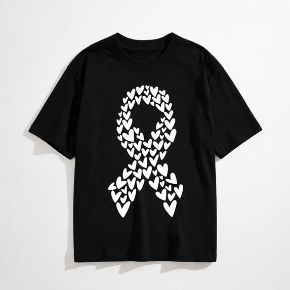 Breast Cancer Shirts for Women: Pink Ribbon Heart T-Shirts Breast Cancer Awareness Gifts Survivor Tee Tops