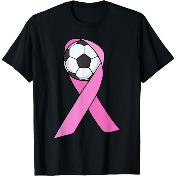 Breast Cancer Soccer Ball Pink Ribbon Mammogram Sport Kick T-Shirt