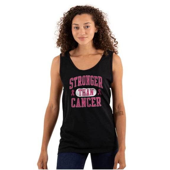 Breast Cancer Stronger Than Cancer Tank Top Tee Shirt Women Brisco Brands S