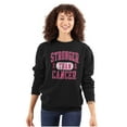 thumbnail image 1 of Breast Cancer Stronger Than Cancer Women Crewneck Sweatshirt Brisco Brands S, 1 of 6