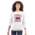 thumbnail image 1 of Breast Cancer Stronger Than Cancer Women Plus Size Crewneck Sweatshirt Brisco Brands 4X, 1 of 5