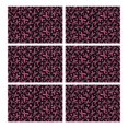 thumbnail image 1 of Breast Cancer Summer Placemats Table Placemats Set Of 6-Linen Kitchen Washable Placemats Table Mats 11.8"x17.7" Non-Slip Heat Resistant, 1 of 5