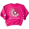 thumbnail image 1 of Breast Cancer Support Faith Hope Love Sunflower Daisy Crewneck Sweatshirt, M, Pink, 1 of 6