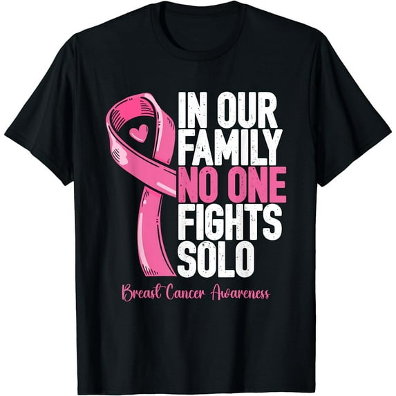 Breast Cancer Support Family Women Breast Cancer Awareness T-Shirt