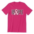 thumbnail image 1 of Breast Cancer Support Hope Pink Ribbon Men's T-shirt, 3XL, Cyber Pink, 1 of 5