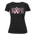 thumbnail image 1 of Breast Cancer Support Hope Pink Ribbon Women's T-shirt, L, Black, 1 of 5