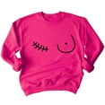 thumbnail image 1 of Breast Cancer Support Mastectomy Scar Survivor Crewneck Sweatshirt, XL, Pink, 1 of 5
