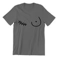 thumbnail image 1 of Breast Cancer Support Mastectomy Scar Survivor Unisex Men's T-shirt, S, Charcoal, 1 of 5