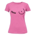 thumbnail image 1 of Breast Cancer Support Mastectomy Scar Survivor Women's T-shirt, XL, Azalea Pink, 1 of 5
