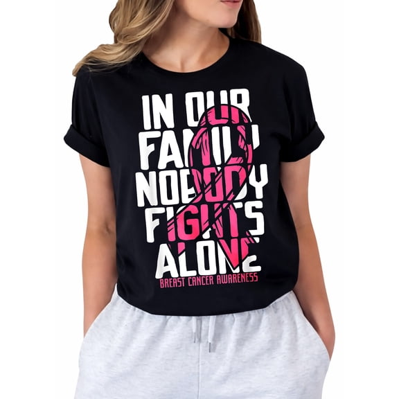 Breast Cancer Support Pink Breast Cancer Awareness T-Shirt Tee for Women