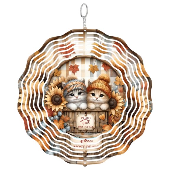 Breast Cancer Support Pink Ribbon 3D Wind Spinner, Awareness Gift, UV Printed Metal Kinetic Yard Art, Round