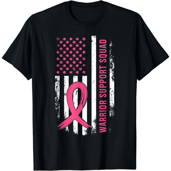 Breast Cancer Support Squad Pink Ribbon T-Shirt