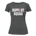 thumbnail image 1 of Breast Cancer Support Squad Pink Ribbon Women's T-shirt, 3XL, Charcoal, 1 of 6
