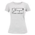 thumbnail image 1 of Breast Cancer Support Stronger Than Cancer Pink Ribbon Women's T-shirt, XL, White, 1 of 6