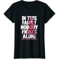 thumbnail image 1 of Breast Cancer Support Vintage Family Breast Cancer Awareness T-Shirt, 1 of 3