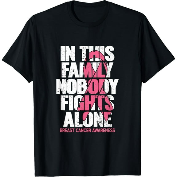 Breast Cancer Support Vintage Family Breast Cancer Awareness T-Shirt